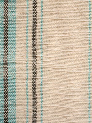 Stranddoek Lagoon ecru turquoise antraciet gestreept