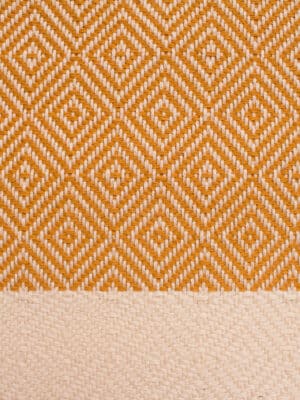 Hamamdoek - Plaid - Stranddoek XXL Diamond okergeel - Afbeelding 2