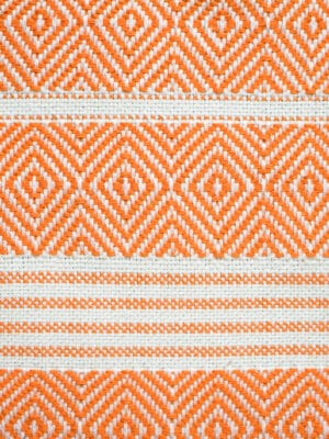 Hamamdoek Diamond Stripe oranje