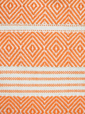 Hamamdoek Diamond Stripe oranje