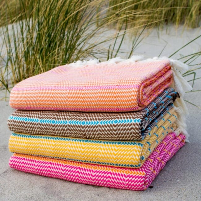 Kleurige stranddoeken