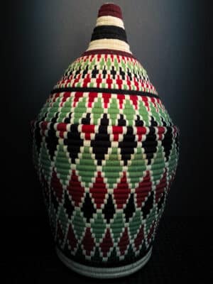 Berber mand xxl - donker rood - groen -zwart -ecru - bordeaux