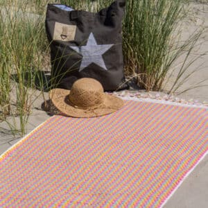 Stranddoek Pompom pastel