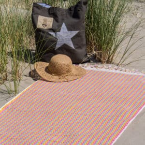 Stranddoek Pompom pastel